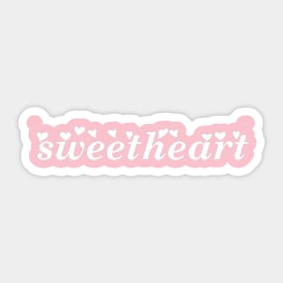 White Sweetheart Sticker